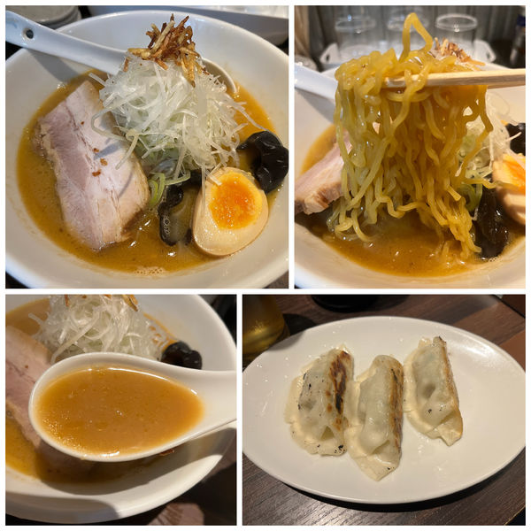 「濃厚味噌ラーメン950円餃子ハーフ250円ビール600円」@麺屋 雪風 すすきの店の写真