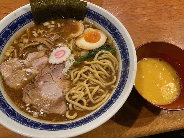 「特製味噌中華そば+生卵 1200+50」@味噌中華そば からす味の写真