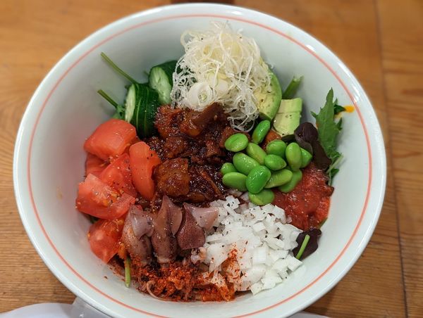 「限定モツ辛レーラサルサ返し」@別邸三く 中華蕎麦 萃の写真