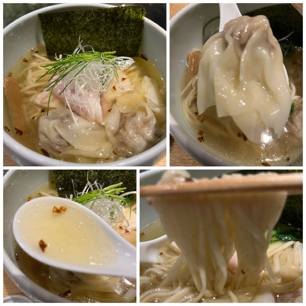 「【裏Q限定】煮干し塩わんたん麺 1650円」@Japanese Ramen Noodle Lab Qの写真