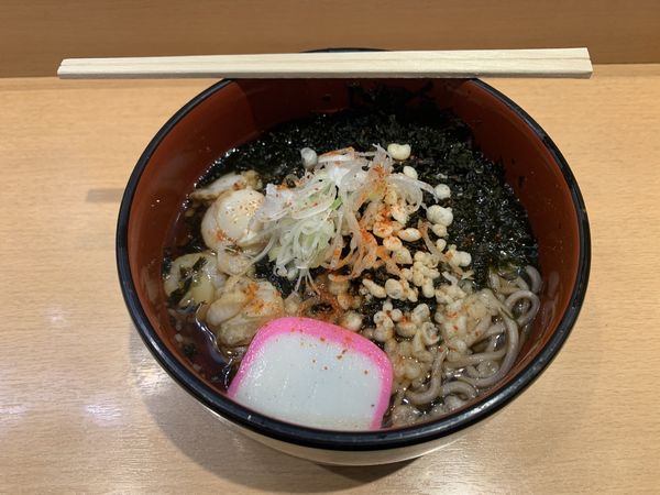 「磯のりホタテそば 690円」@そば処 ブナの森の写真