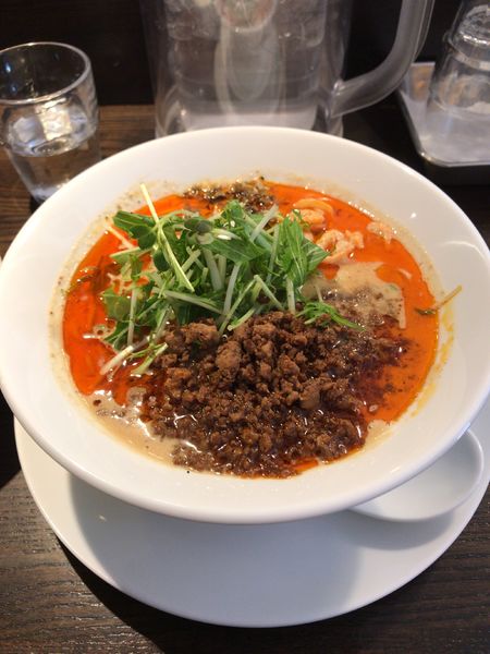 「白胡麻坦々麺(辛4、痺2)」@四川担担麺 阿吽 湯島店の写真