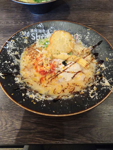 「「蟹チーズらーめん」1380円」@濃厚海老らーめん Shrimpremeの写真