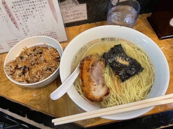 「塩そば ¥850 塩豚めし ¥350」@塩そば 桑ばらの写真