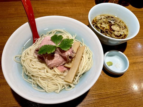 「【限定②】比内地鶏のつけそば昆布水ver.￥1100」@寿製麺よしかわ 川越店の写真