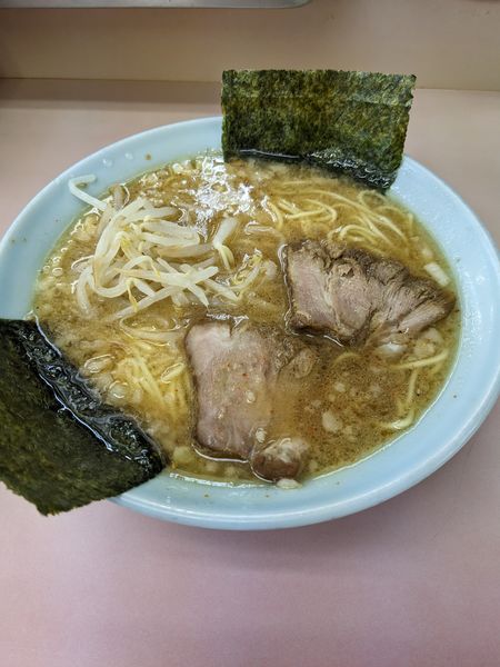 「黒白酢らーめん」@ラーメンショップ 緑ヶ丘店の写真