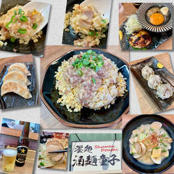 炭火焼つくね･餃子･🍺･焼売･【限定】貝出汁そば･炒飯