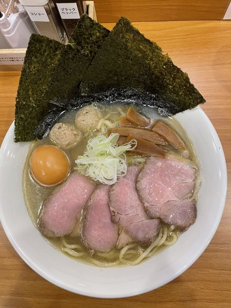 「全部のせ塩らーめん+大盛+小ライス」@しののめヌードルの写真