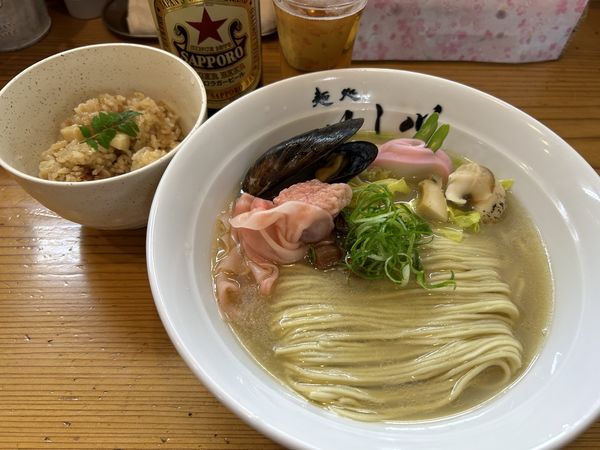 「【10周年記念限定】10貝貝王拳1000円+旬な筍ご飯」@麺処 いし川の写真