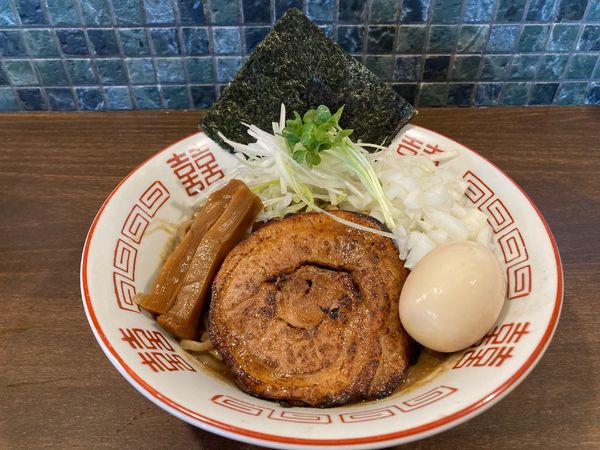 「あつそば・半熟味玉」@麺屋みつば＋クローバーの写真