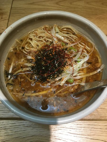 「ミニスパイシーツナコツラーメン(670円)」@YUJI RAMENの写真