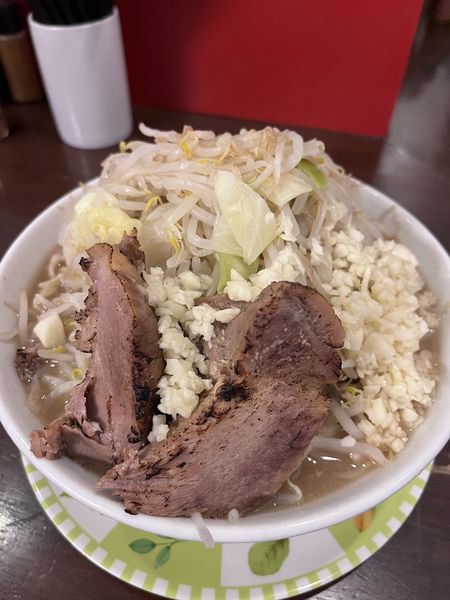 「ラーメン300g    ニンニク　ヤサイ」@龍麺 ふえ郎の写真