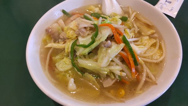 「春野菜タン麺600円（4/30までクーポン券使用）」@百香亭 野田店の写真