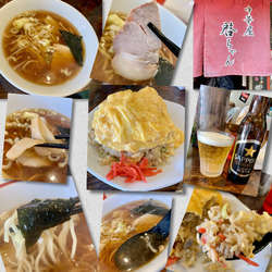 オムチャーハン＋半ラーメン＋🍺