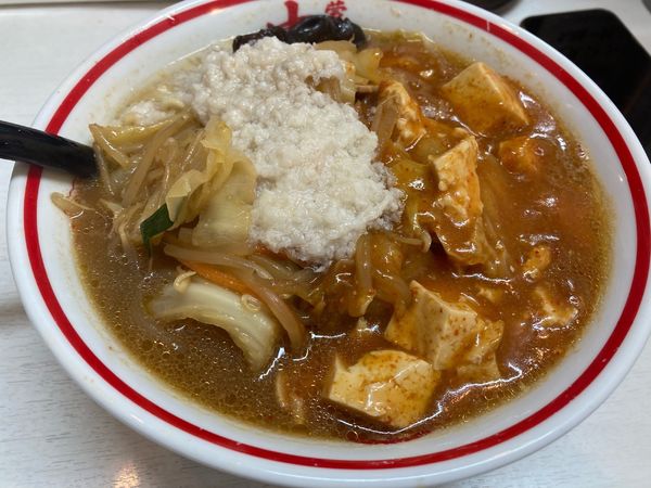 「蒙古タンメン特大(脂多め)¥1000+背脂¥100」@蒙古タンメン 中本 目黒店の写真