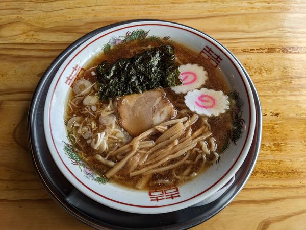 「手打ち中華そば（醤油）850円」@のんきやの写真