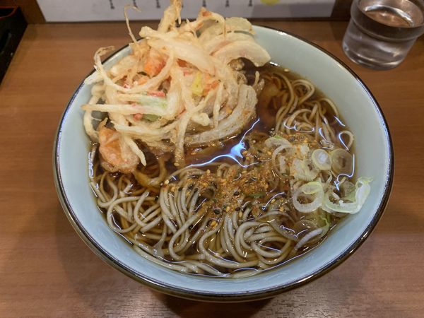「かき揚げそば 450円」@元長の写真