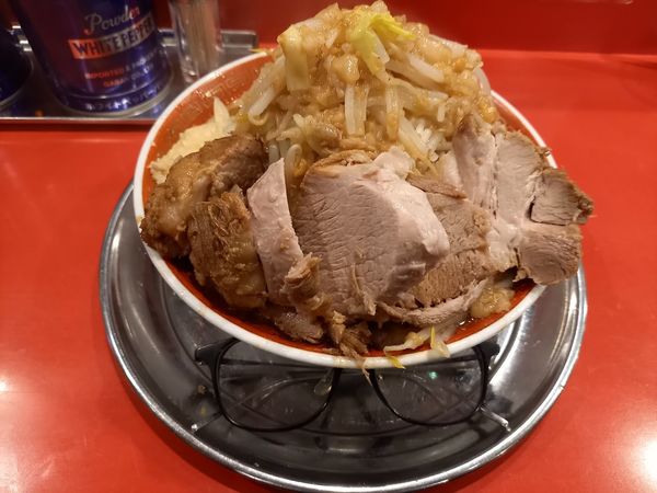 「小ラーメン豚入り(野菜増し・脂増し増し・にんにく少し)」@ラーメンタロー 大森の陣の写真