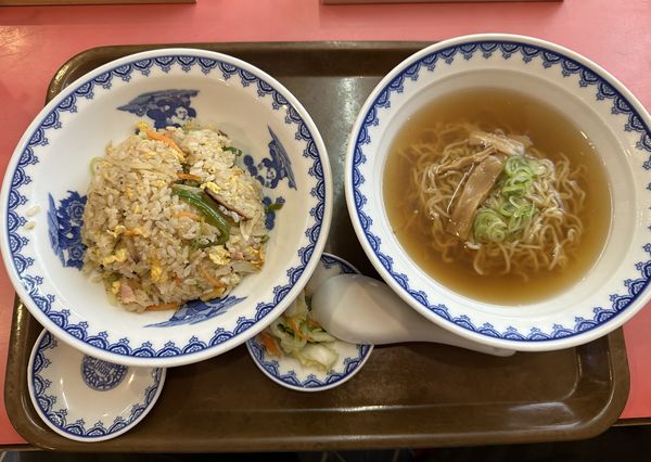 「炒飯セット780円＋餃子400円」@宮西屋の写真