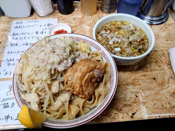 「塩つけめん 平麺」@自家製麺 まさき（非乳化） 2号店の写真