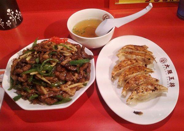 「TOKYO肉絲(ルースー)チャーハン・餃子セット」@大阪王将 亀有店の写真