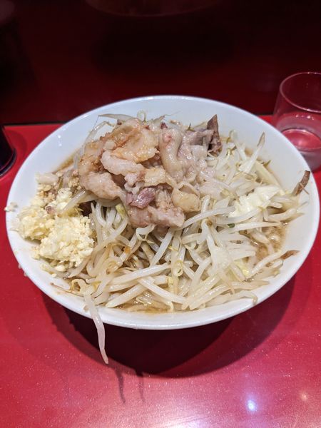 「小ラーメンニンニク多めアブラ」@ラーメン二郎 西台駅前店の写真