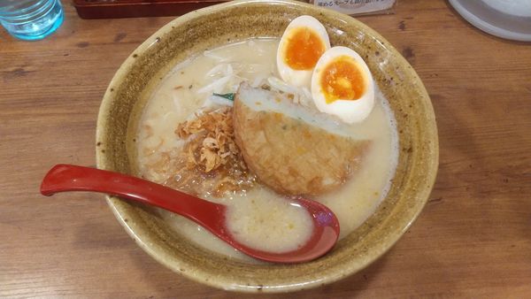 「九州麦味噌らーめん825円、味噌漬け煮玉子121円」@麺場 田所商店 鳥取店の写真