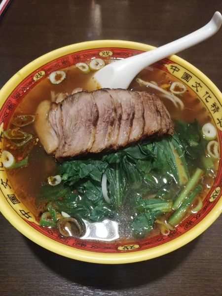 「黒酢入りの牛バラ麺」@牡丹飯店 越谷店の写真