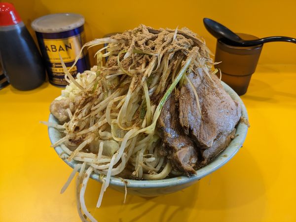 「小ラーメン（ねぎ、おさかな天国）1200円」@ラーメン二郎 八王子野猿街道店2の写真