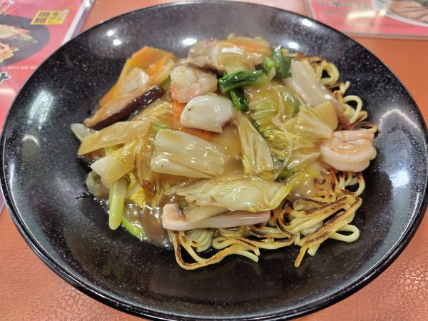 「【限定】海鮮あんかけ焼そば」@餃子の王将 諏訪店の写真