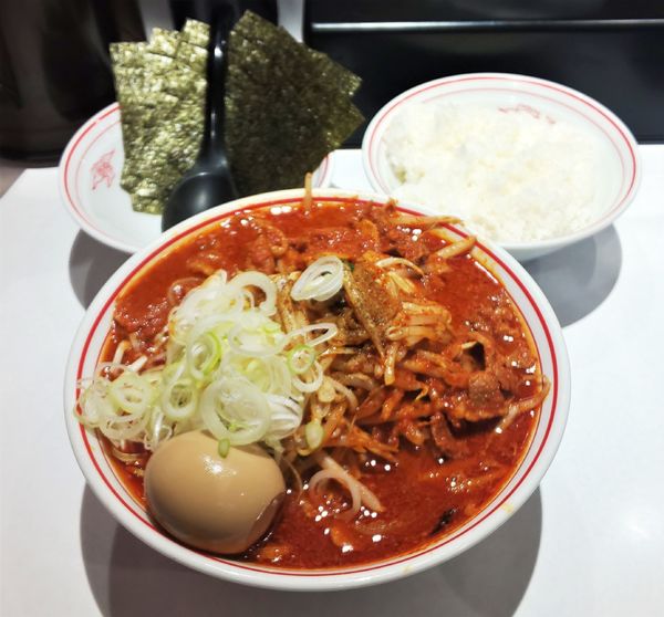 「北極の炎（辛さ五倍）+α」@蒙古タンメン 中本 錦糸町店の写真