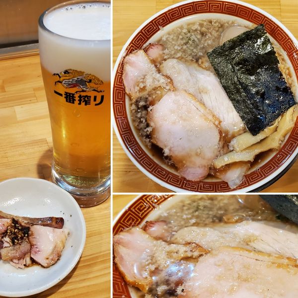 「限定　背脂～麺」@川の先の上の写真