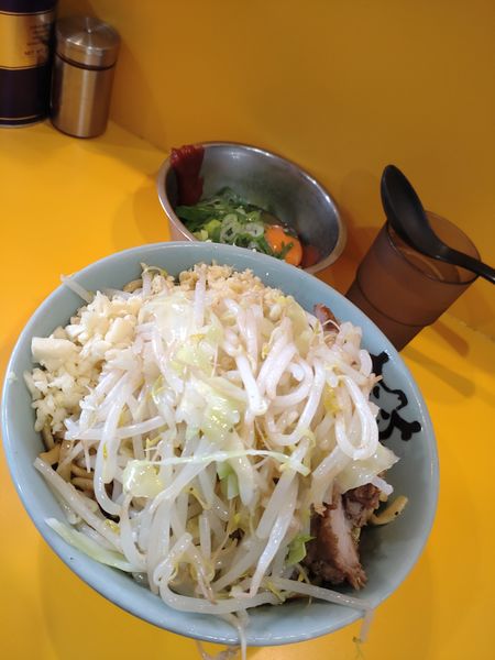 「髑髏　しょうが　ネギたま　ニンニク」@ラーメン二郎 八王子野猿街道店2の写真