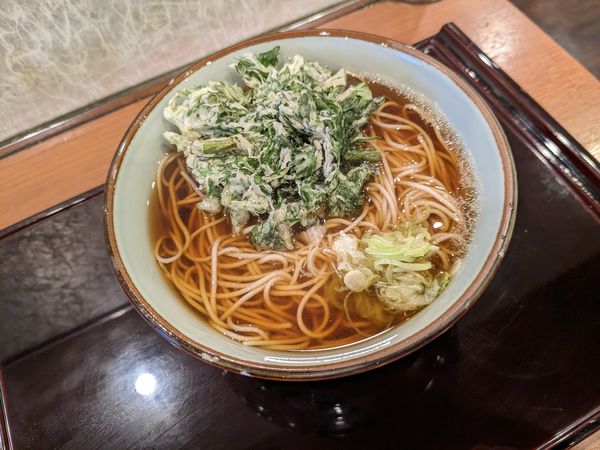 「春菊天そば」@文殊 成増店の写真