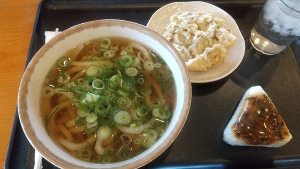 「うどん中340円、ゴボウとレンコンのかきあげ160円」@うどん ちよ志 南吉方店の写真