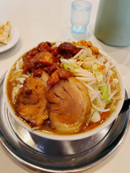 「角ふじ麺　野菜、アブラ、ニンニクまし」@二代目麺屋こうじの写真