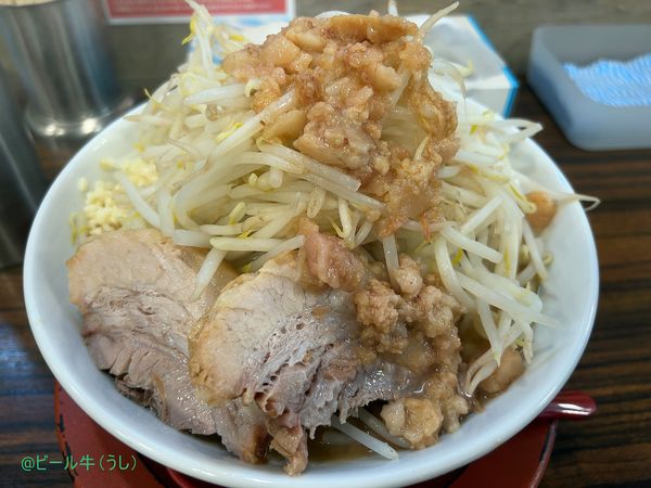 「ラーメン(880円)ヤサイ？ニンニク背脂」@ラーメン百人力 西川口店の写真