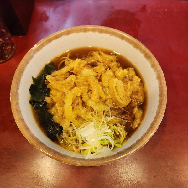 「玉ねぎ天そば」@丹波屋の写真