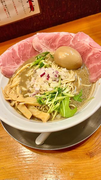 「濃厚煮干し豚骨＋和え麺＋しめご飯」@煮干し豚骨らーめん専門店 六郷の写真