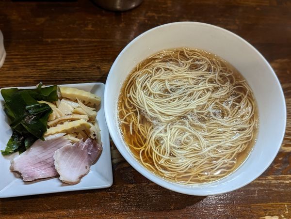 「かけ別皿メンマ増し」@中華そば いぶきの写真