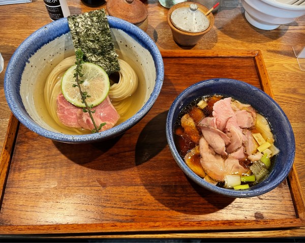 「昆布水つけ麺(醤油)ちょい肉増し　大」@YOKOKURA STOREHOUSEの写真