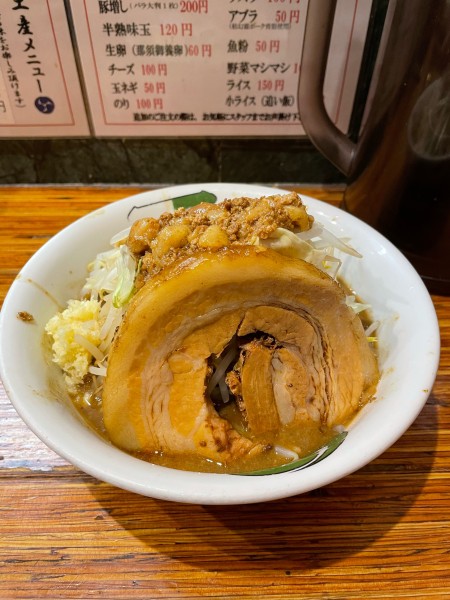 「濃厚雷そば（ミニ150g）」@雷 松戸駅東口店の写真