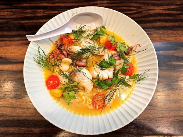 「メダイとホタルイカの地中海風Noodle」@稲荷屋の写真