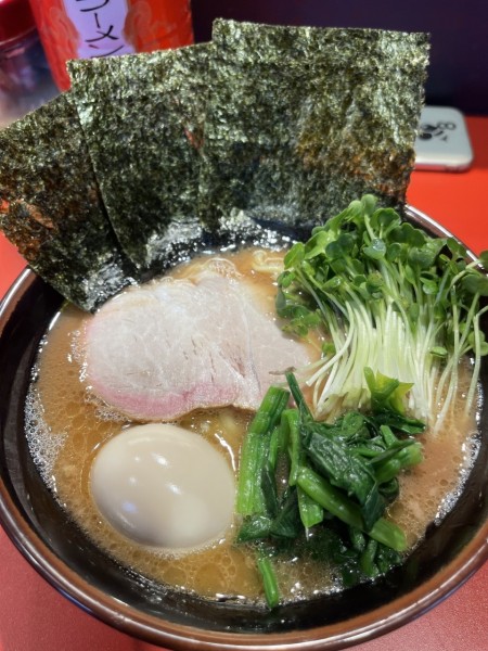 「並 カイワレ 味付け玉子」@横浜ラーメン 斎藤家の写真