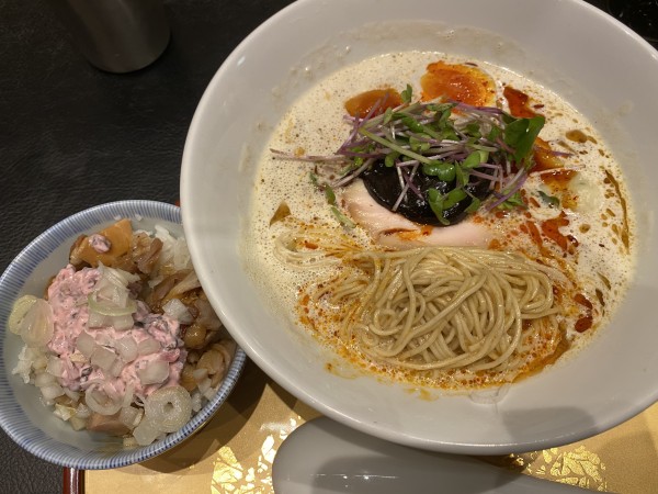 「特製坦々麺+ミニチャーシュー丼 1550+250」@RAMEN百舌鳥の写真