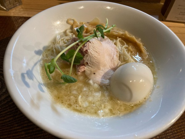 「深み鶏・味玉付、替玉③山葵とクリーミーソース」@芛堂寺の写真