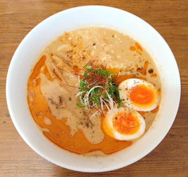 「担々麺(手揉み麺)＋味付玉子」@ハレとケの写真