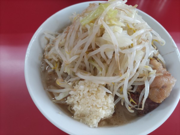 「麺半分豚二枚」@ラーメン二郎 柏店の写真