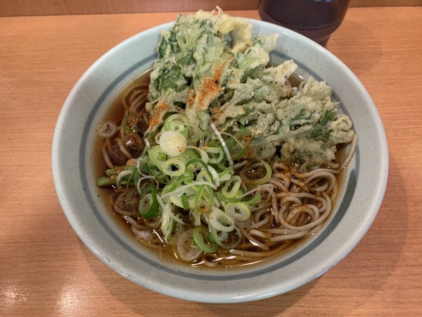 「春菊天そば 520円」@爽亭 登戸店の写真