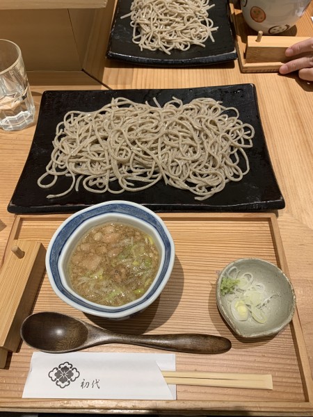 「鴨きざみつけそば切り」@つけ蕎麦 恵比寿初代の写真